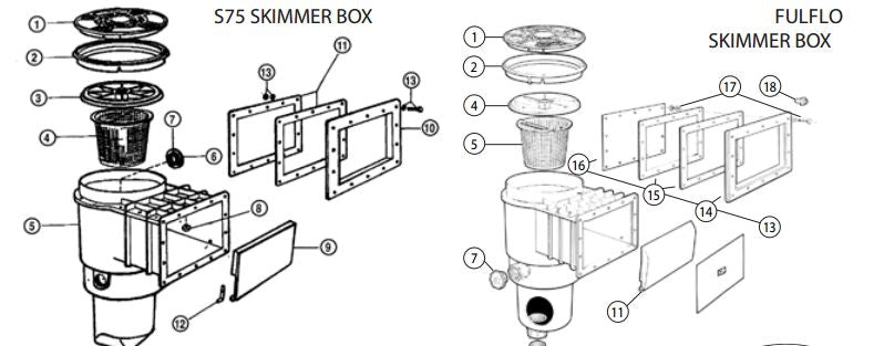 Waterco S75 / Supa Skimmer Escutcheon Kit Waterco S75 / Supa Skimmer Escutcheon Kit